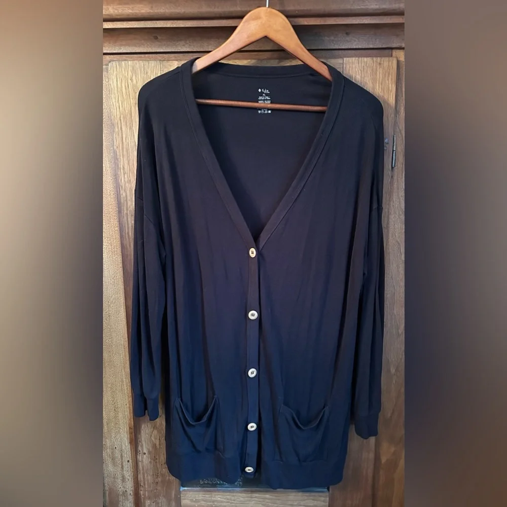EUC Women’s Kyte Bamboo Jersey Cardigan in Midnight Size XL. - Picture 2 of 6